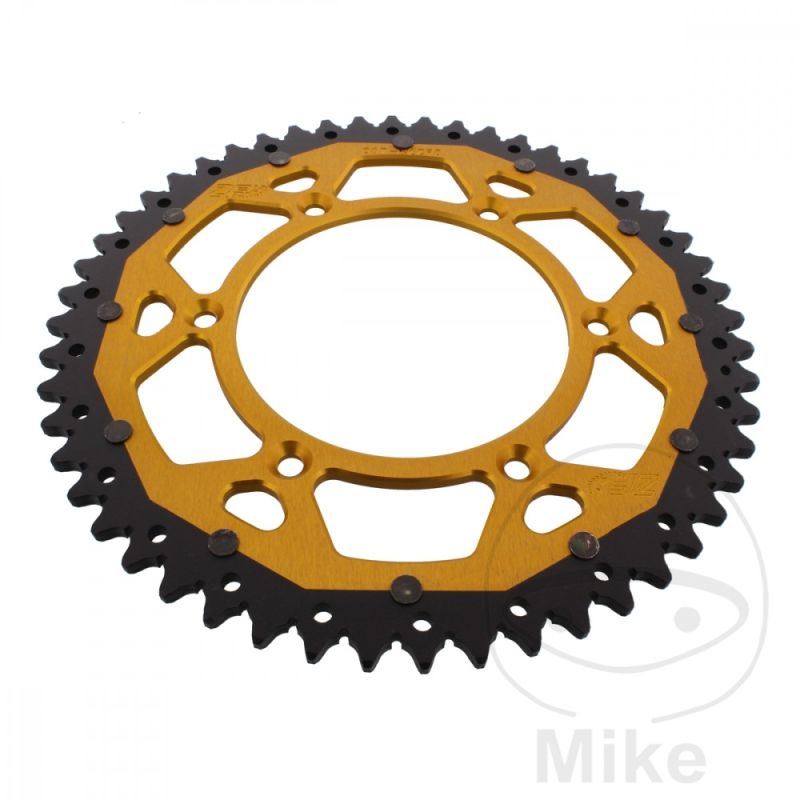 Corona ZF Dual 52 Dientes Paso 520 Dorada | Motos Camaral