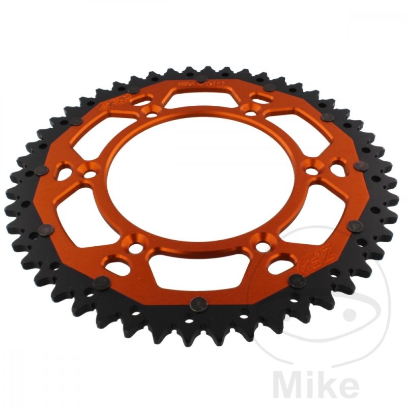 Corona ZF Dual 50 Dientes Paso 520 Naranja | Motos Camaral