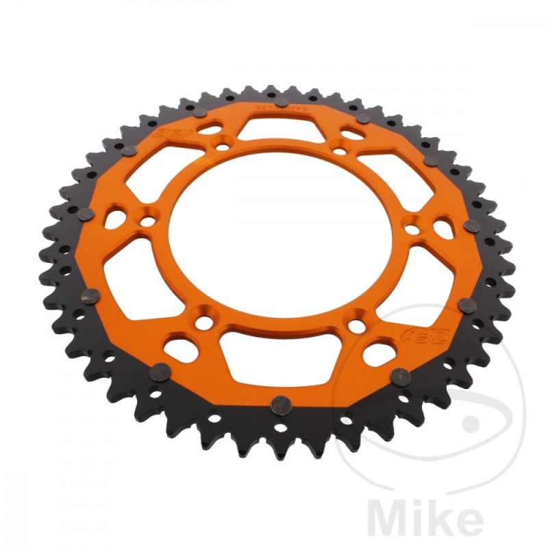 Corona Dual ZF 51 Dientes Paso 520 Naranja | Motos Camaral