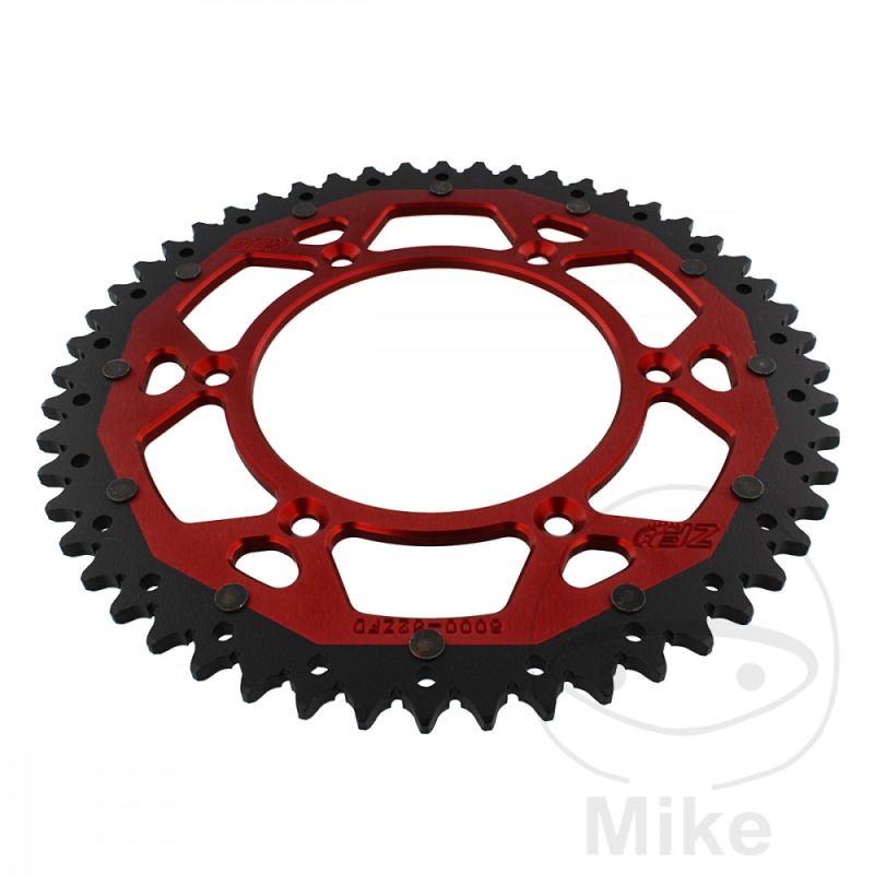 Corona ZF Dual 52 Dientes Paso 520 Rojo | Motos Camaral