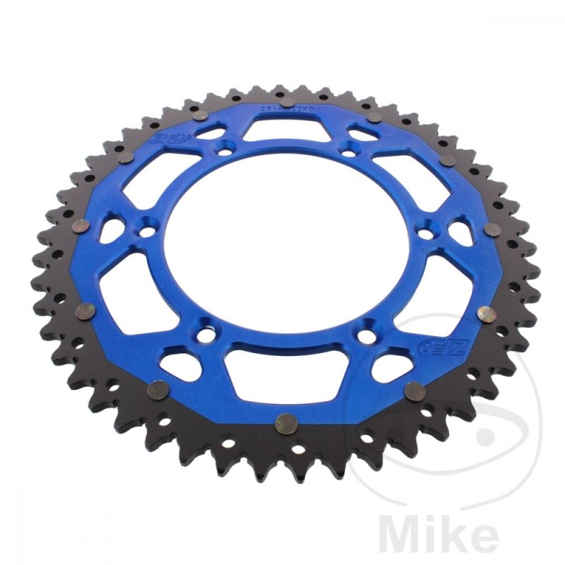 Corona Dual ZF 52 Dientes Paso 520 Azul | Motos Camaral