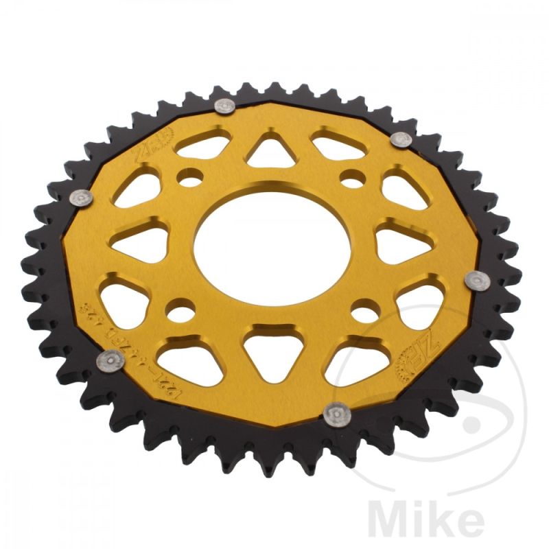 Corona ZF Dual 44 Dientes Paso 428 Dorada | Motos Camaral