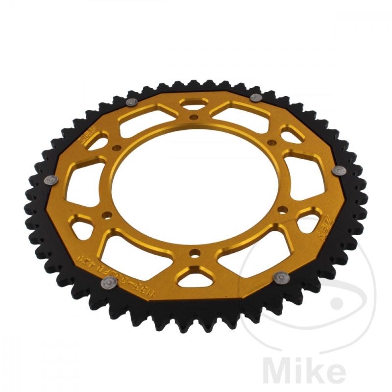 Corona dual ZF 53D Paso 420 Dorada | Motos Camaral