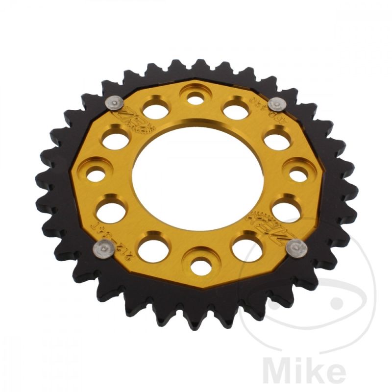 Corona Dual ZF 34 Dientes Paso 420 Dorada | Motos Camaral