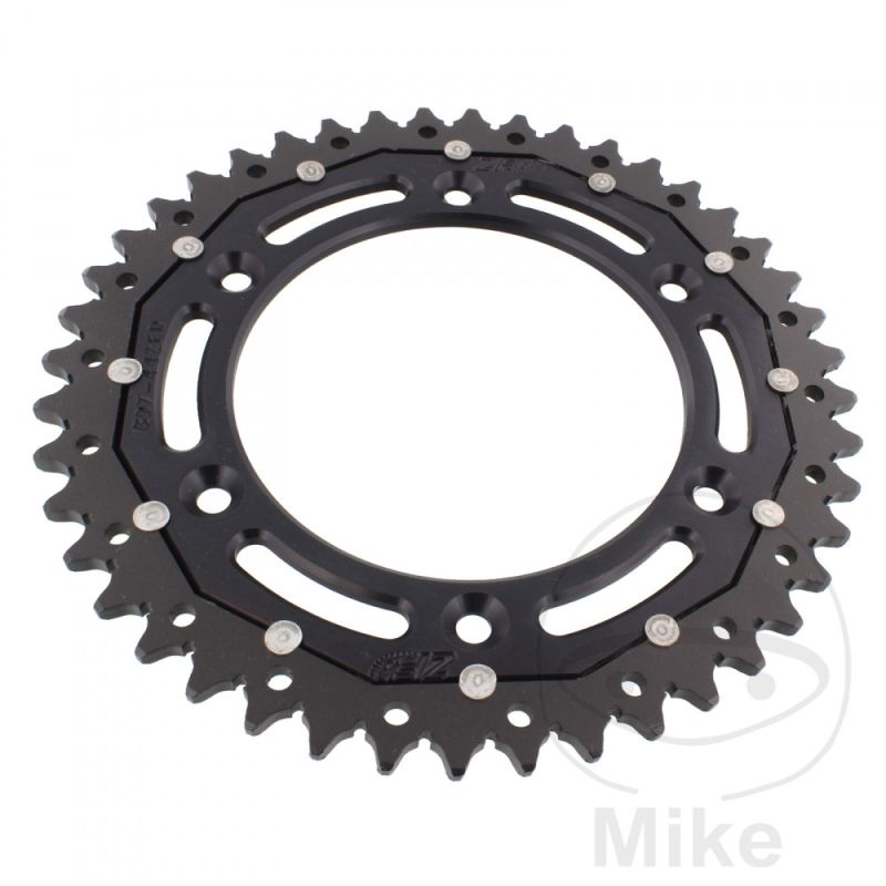 Corona Dual ZF 44 Dientes Paso 520 Negra | Motos Camaral