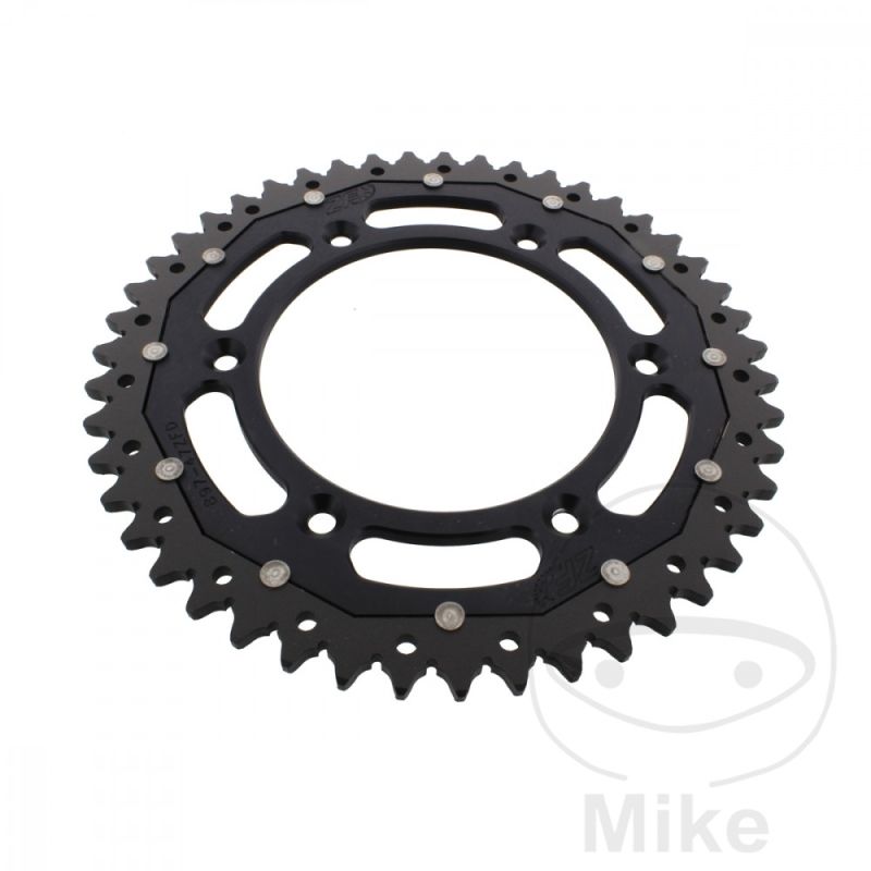 Corona Dual ZF 47 Dientes Paso 520 Negra | Motos Camaral
