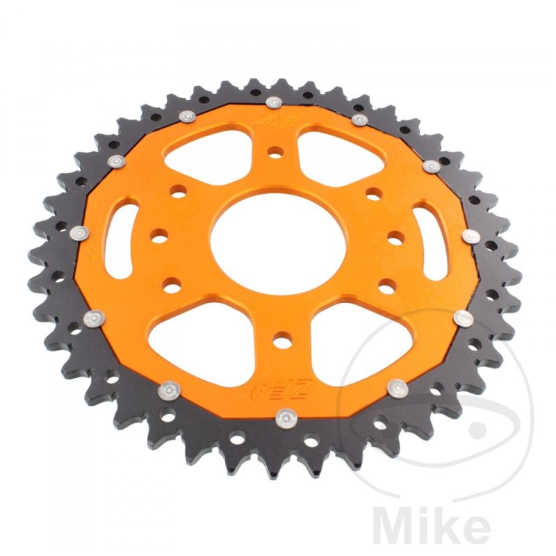 Corona Dual ZF 44 Dientes Paso 520 Naranja | Motos Camaral