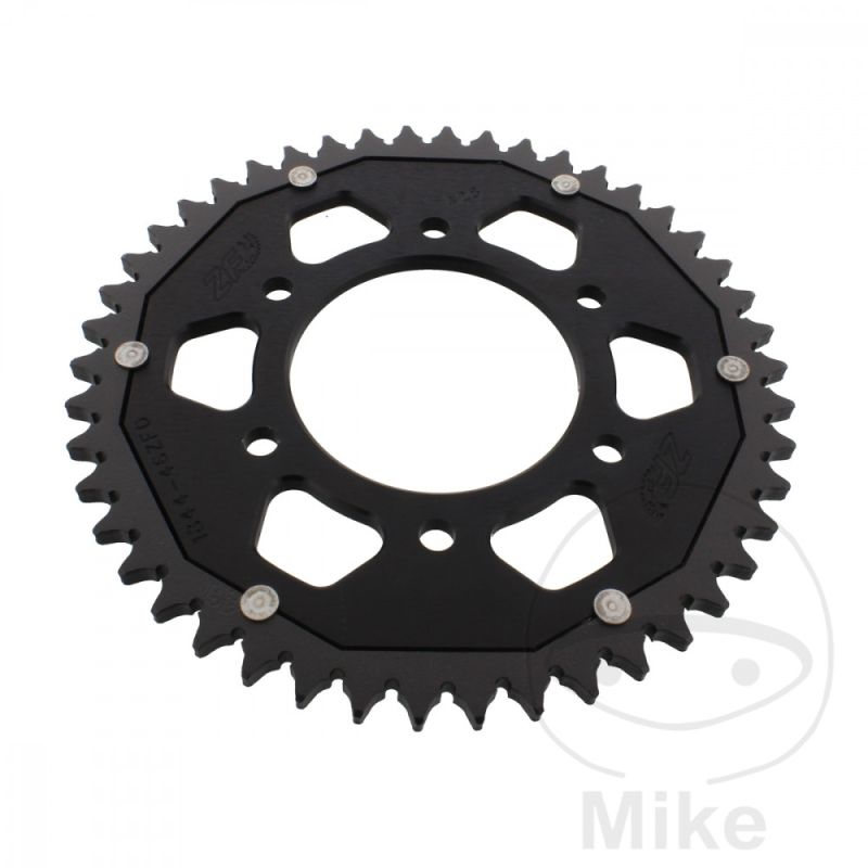 Corona ZF Dual 46 Dientes Paso 428 Negra | Motos Camaral