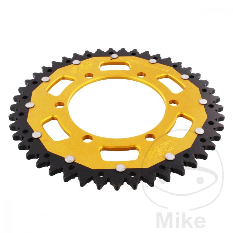 Corona ZF Dual 45 Dientes Paso 520 Dorada | Motos Camaral