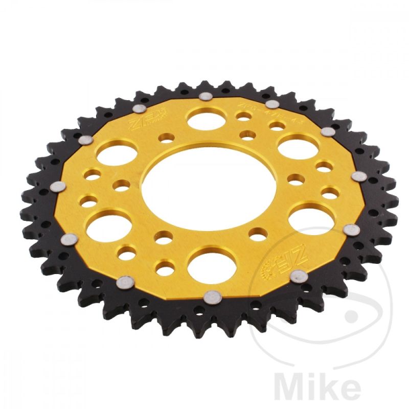 Corona ZF Dual 43 Dientes Paso 520 Dorada | Motos Camaral