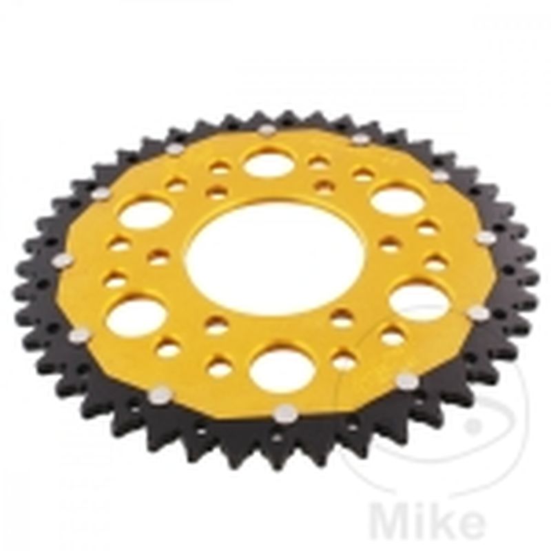 Corona Dual ZF 45 Dientes Paso 520 Dorada | Motos Camaral