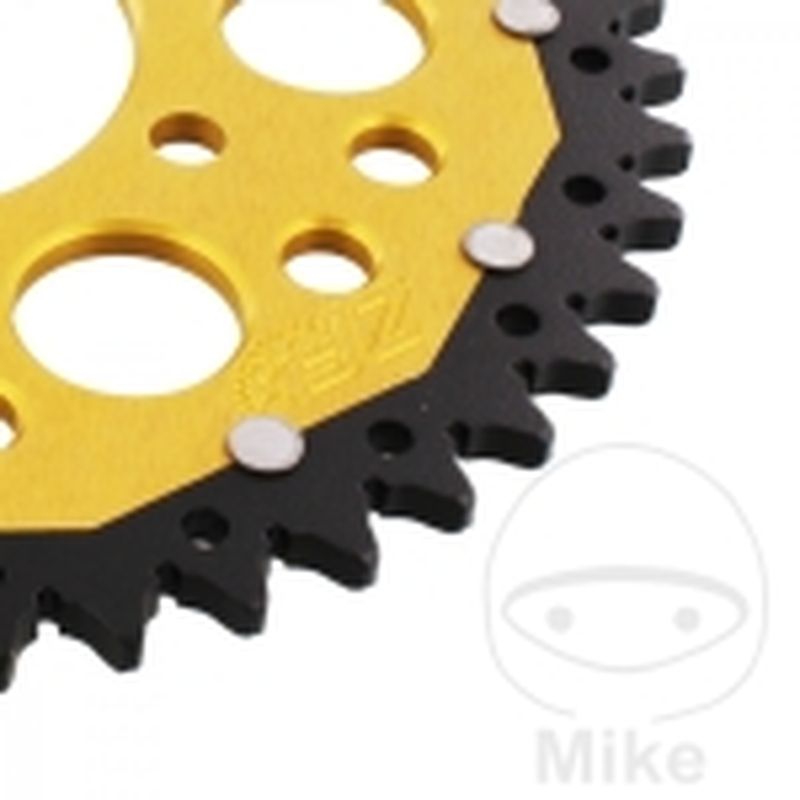 Corona Dual ZF 46 Dientes Paso 520 Dorada | Motos Camaral