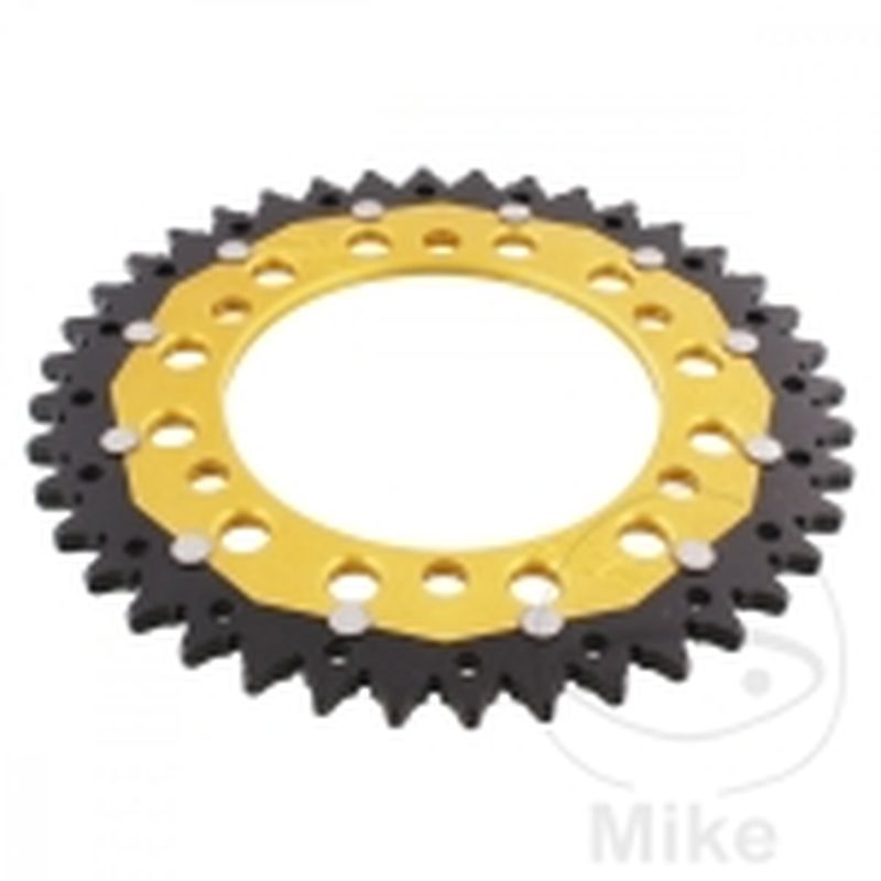 Corona Dual ZF 40 Dientes Paso 520 Dorada | Motos Camaral