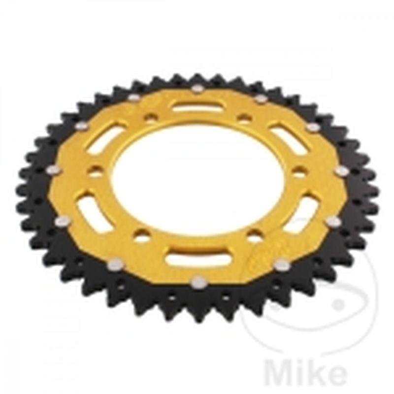 Corona ZF Dual 44 Dientes Paso 520 Dorada | Motos Camaral
