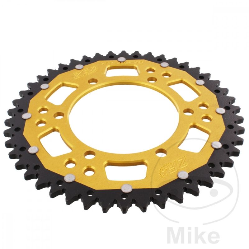 Corona Dual ZF 46 Dientes Paso 520 Dorada | Motos Camaral
