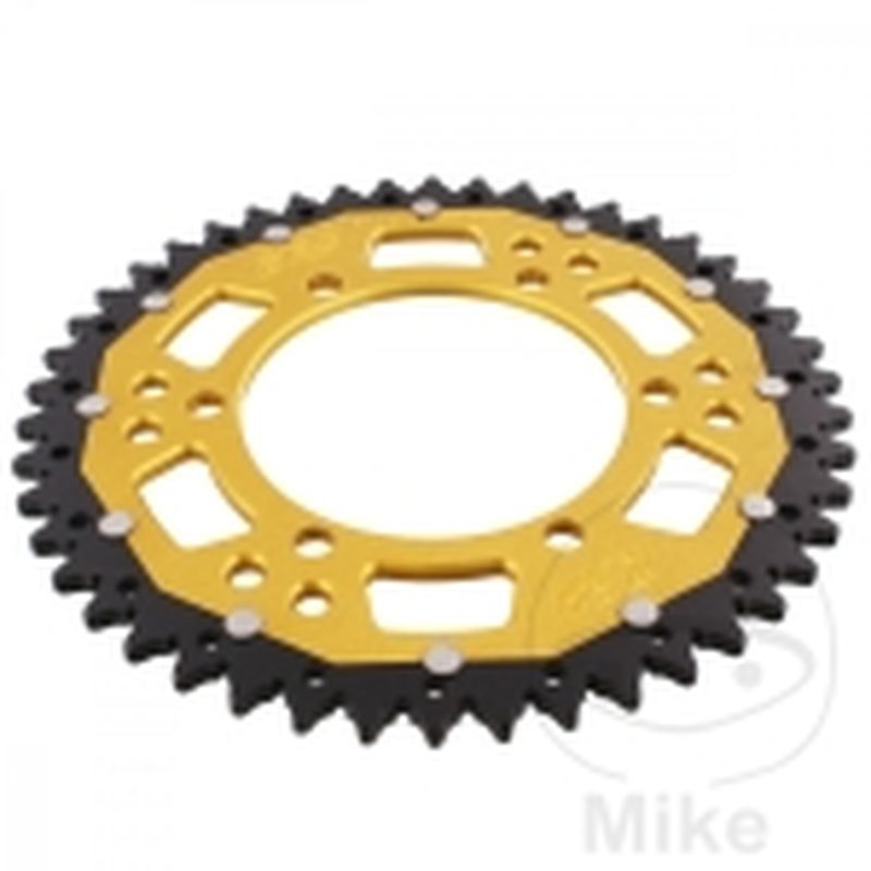 Corona Dual ZF 46 Dientes Paso 520 Dorada | Motos Camaral