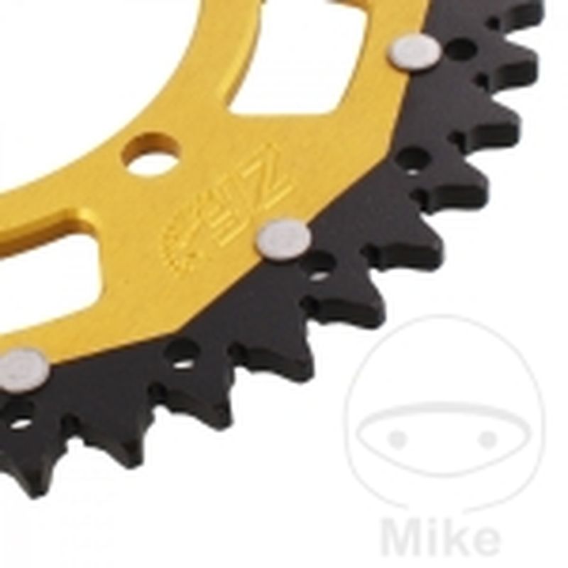 Corona Dual ZF 46 Dientes Paso 520 Dorada | Motos Camaral