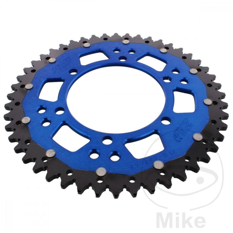 Corona ZF Dual 48 Dientes Paso 520 Azul | Motos Camaral