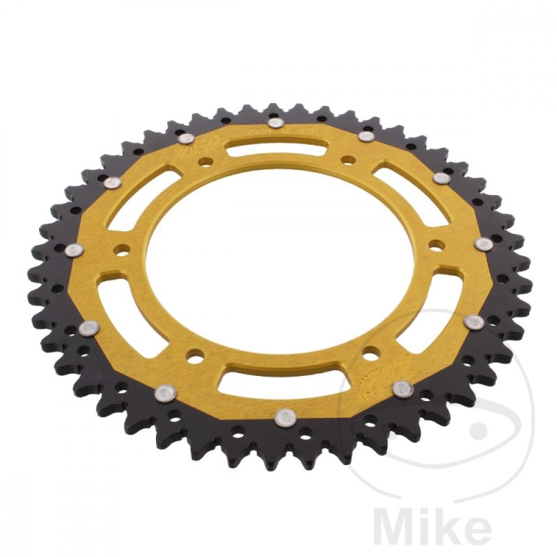 Corona Dual ZF 49 Dientes Paso 520 Dorada | Motos Camaral