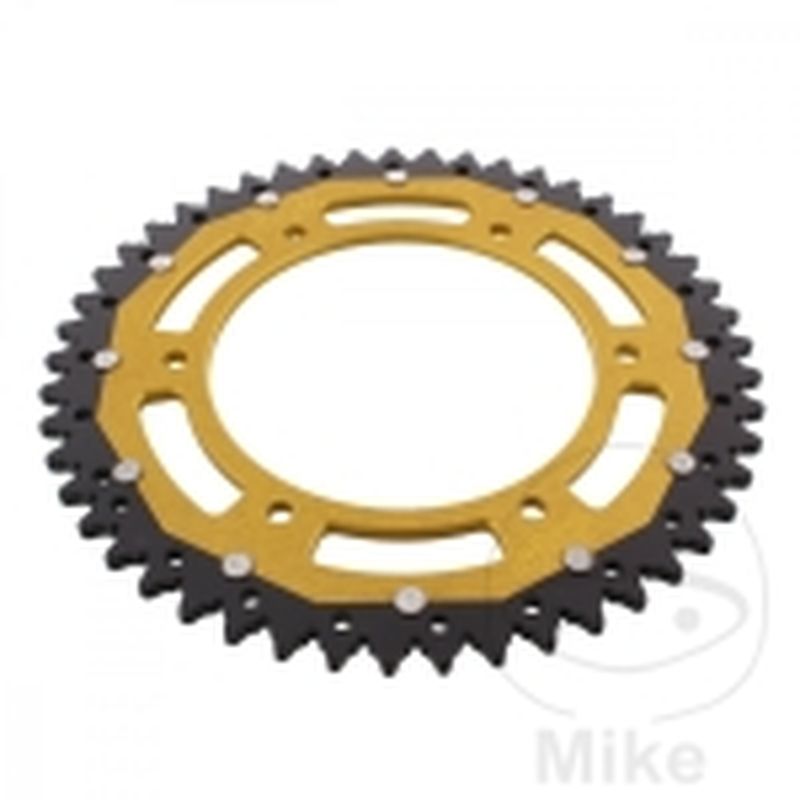 Corona Dual ZF 49 Dientes Paso 520 Dorada | Motos Camaral