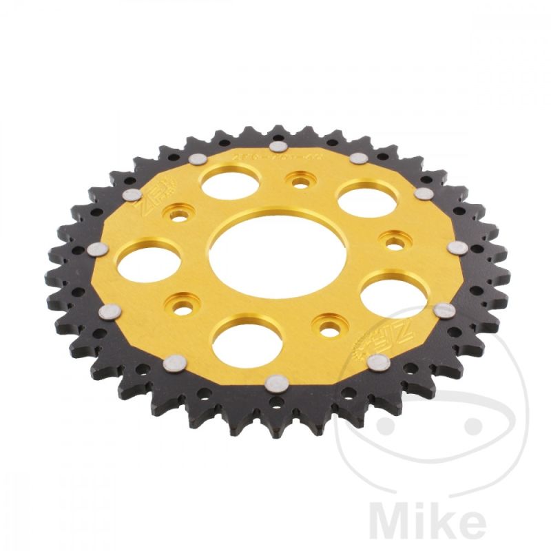 Corona Dual ZF 40 Dientes Paso 520 Dorada | Motos Camaral