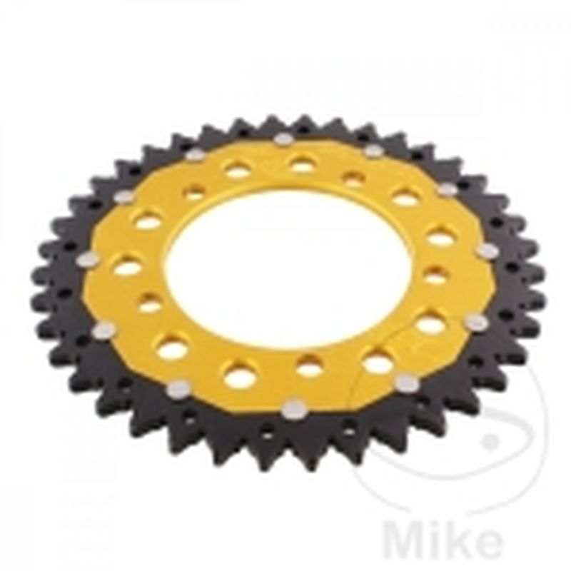 Corona Dual ZF 40 Dientes Paso 520 Dorada | Motos Camaral