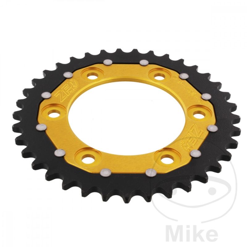 Corona Dual ZF 37 Dientes Paso 520 Dorada | Motos Camaral