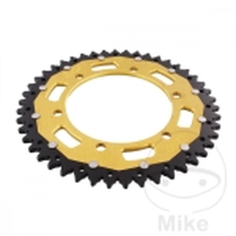 Corona Dual ZF 46 Dientes Paso 520 Dorada | Motos Camaral