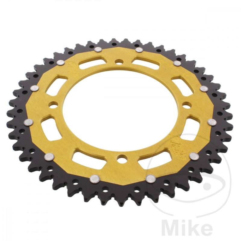 Corona Dual ZF 47 Dientes Paso 520 Dorada | Motos Camaral