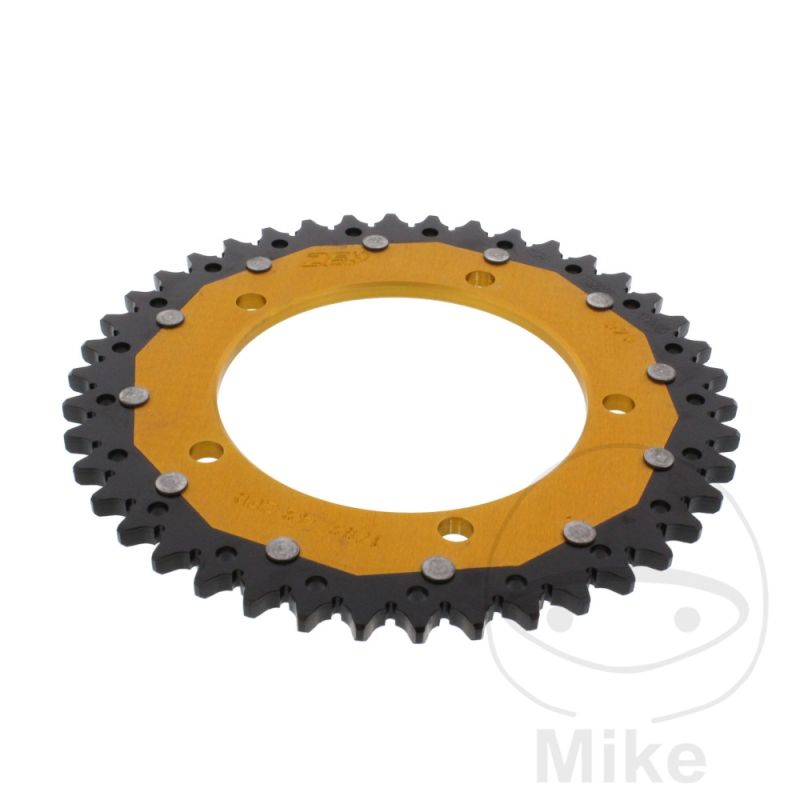 Corona Dual ZF 42 Dientes Paso 525 Dorada | Motos Camaral