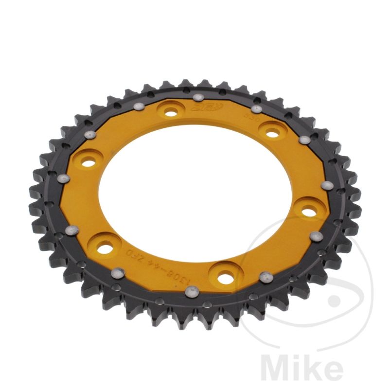 Corona ZF Dual 44 Dientes Paso 530 Dorada | Motos Camaral