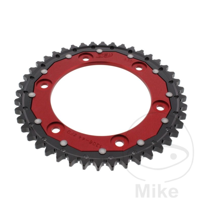 Corona Dual ZF 44 Dientes Paso 530 Roja | Motos Camaral