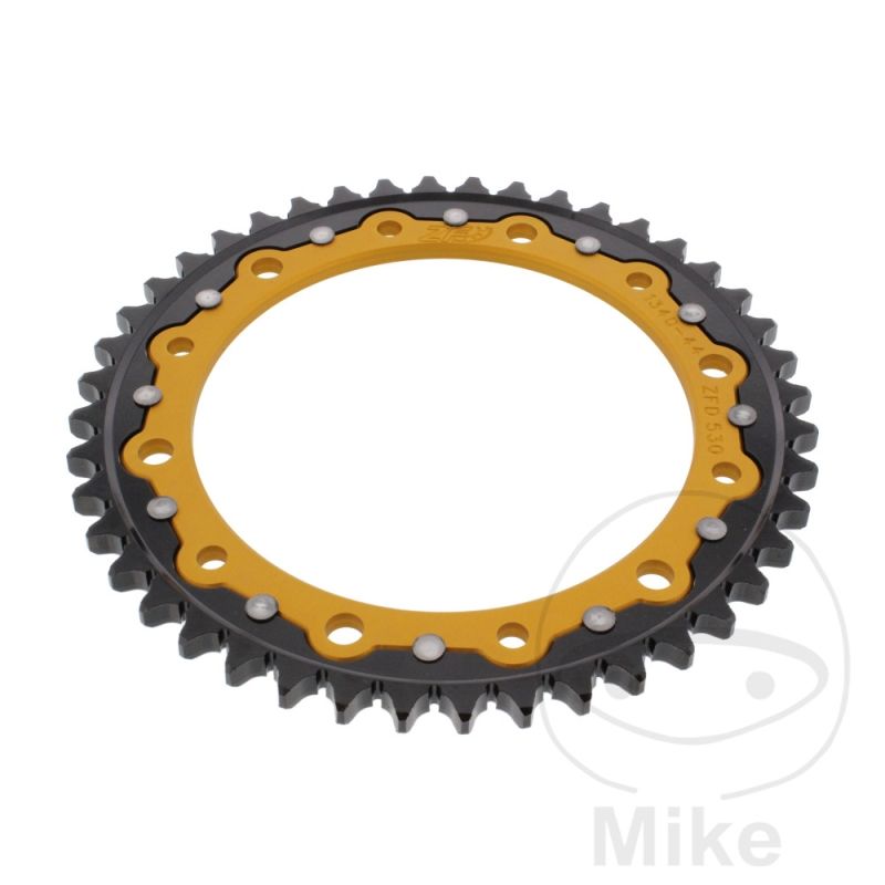 Corona Dual ZF 44 Dientes Paso 530 Dorada | Motos Camaral