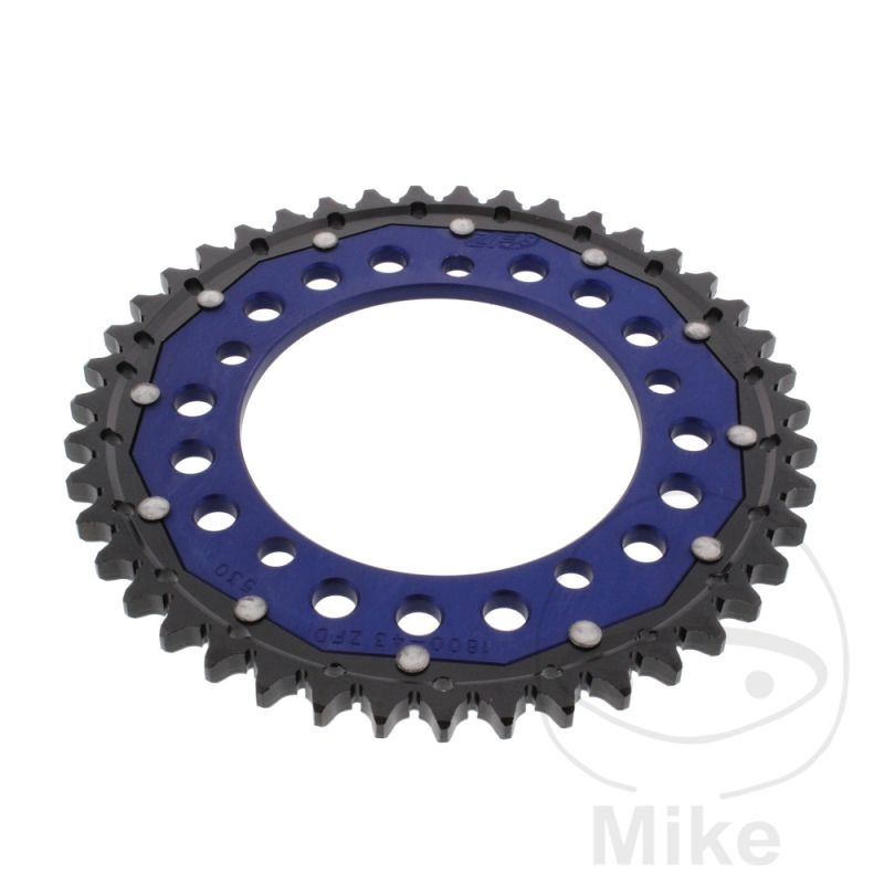 Corona ZF Dual 43 Dientes Paso 530 Azul | Motos Camaral