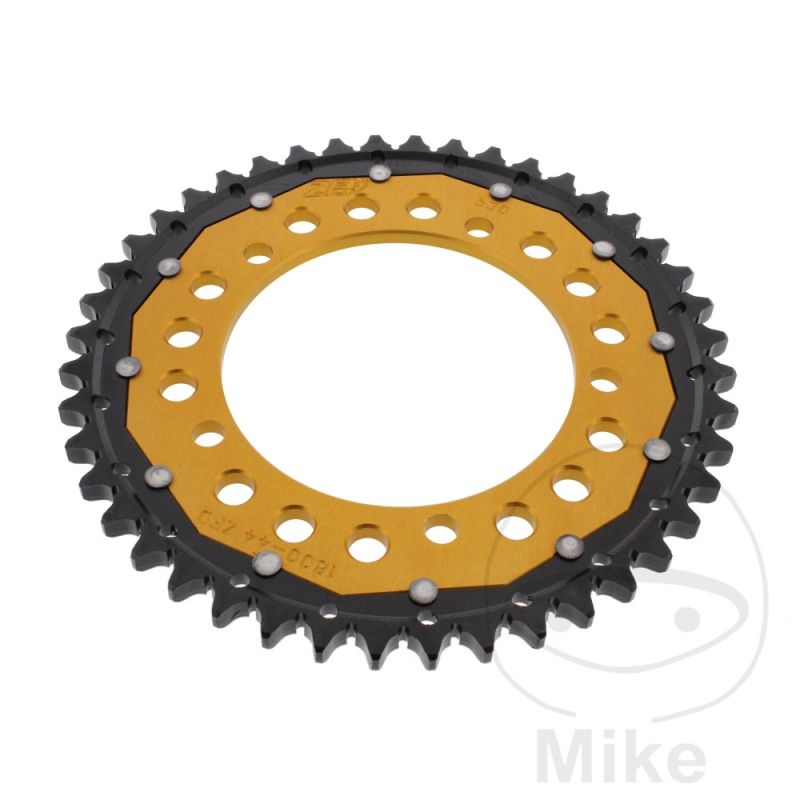 Corona Dual ZF 44 Dientes Paso 530 Dorada | Motos Camaral
