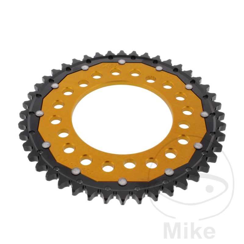 Corona ZF Dual 44 Dientes Paso 530 Dorada | Motos Camaral