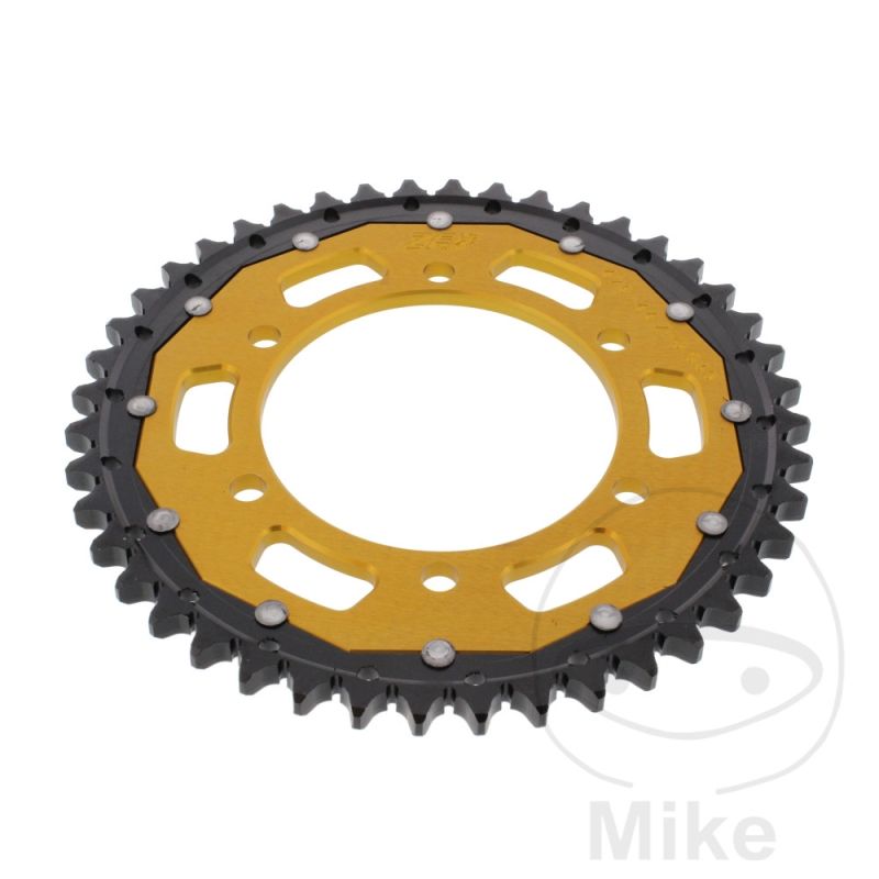Corona Dual ZF 44 Dientes Paso 530 Dorada | Motos Camaral