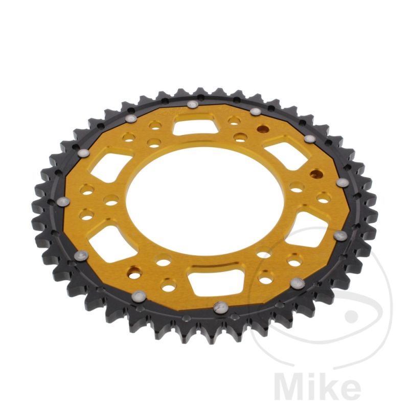Corona Dual ZF 46 Dientes Paso 530 Dorada | Motos Camaral