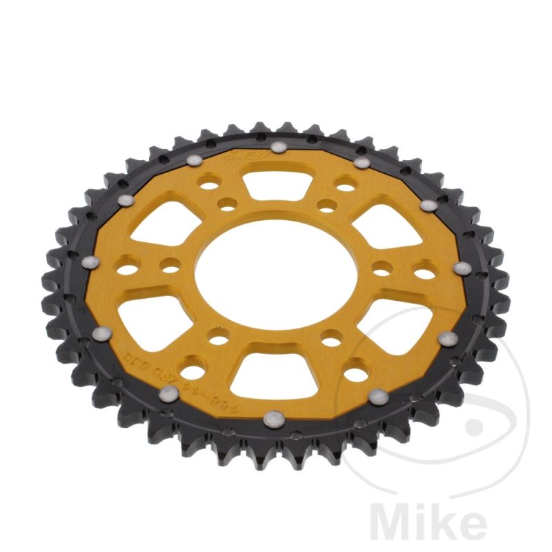 Corona ZF Dual 44 Dientes Paso 530 Dorada | Motos Camaral