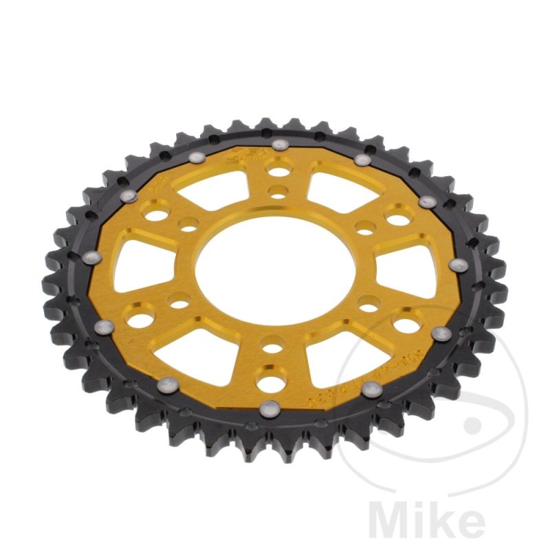 Corona ZF Dual 42 Dientes Paso 530 Dorada | Motos Camaral