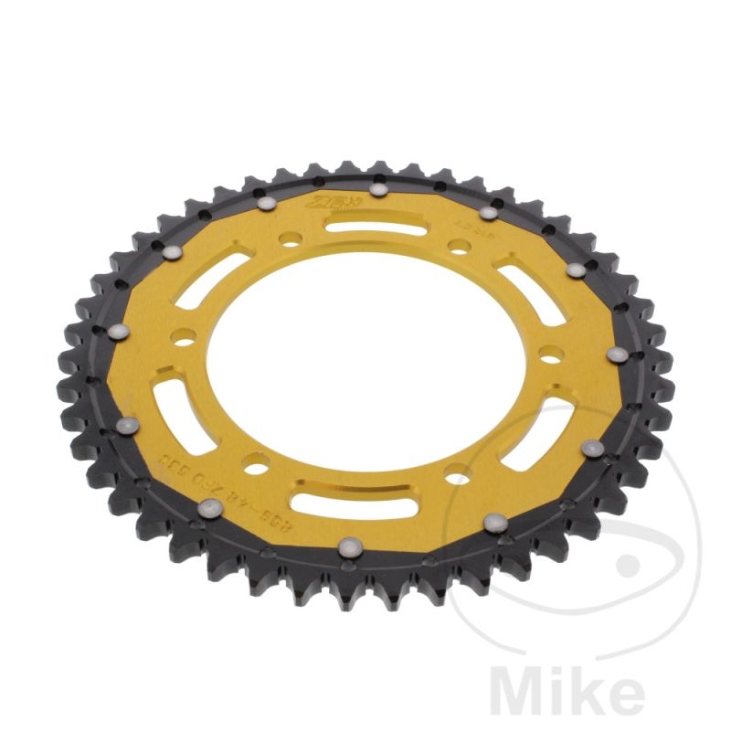 Corona ZF Dual 48 Dientes Paso 530 Dorada | Motos Camaral