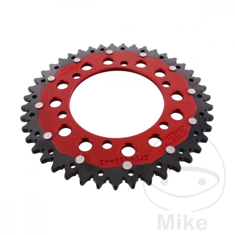 Corona ZF Dual 43 Dientes Paso 520 Roja | Motos Camaral