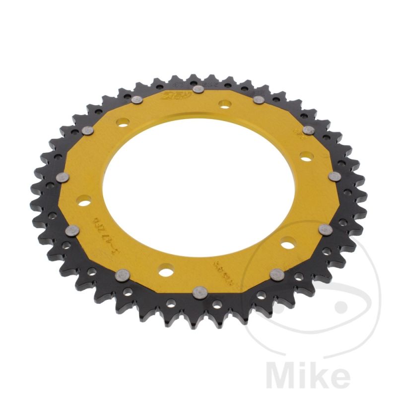 Corona ZF Dual 47 Dientes Paso 525 Dorada | Motos Camaral