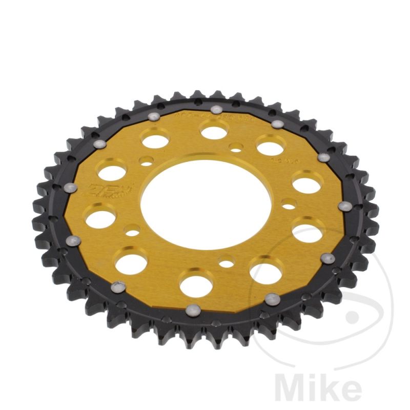 Corona Dual ZF 44 Dientes Paso 525 Dorada | Motos Camaral