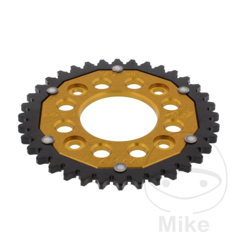 Corona Dual ZF 36D Paso 420 Dorada | Motos Camaral