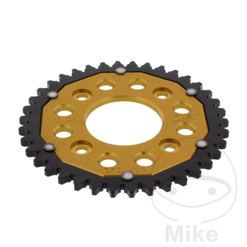 Corona Dual ZF 38 Dientes Paso 420 Dorada | Motos Camaral