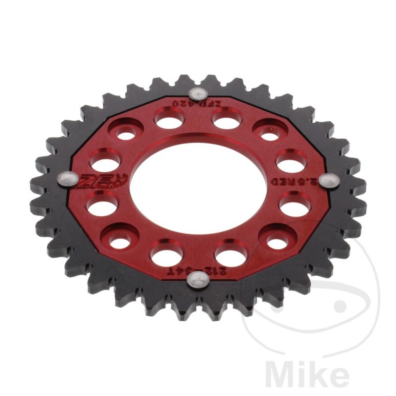 Corona Dual ZF 34 Dientes Paso 420 Roja | Motos Camaral