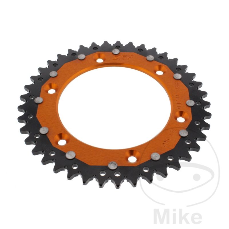 Corona Dual ZF 41 Dientes Paso 520 Naranja | Motos Camaral