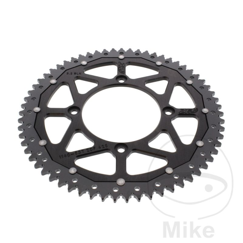 Corona Dual ZF 63 Dientes Paso 428 Negra | Motos Camaral