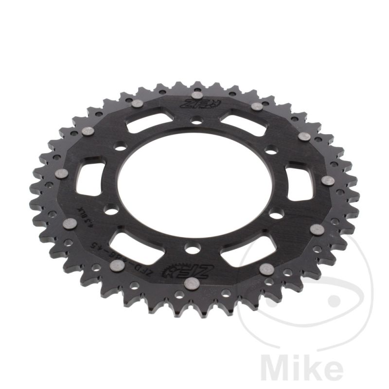 Corona ZF Dual 45 Dientes Paso 520 Negra | Motos Camaral